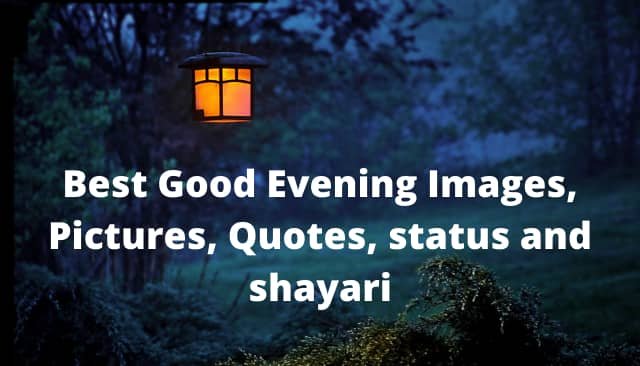 Best Good Evening Images, Pictures, Quotes, status and shayari