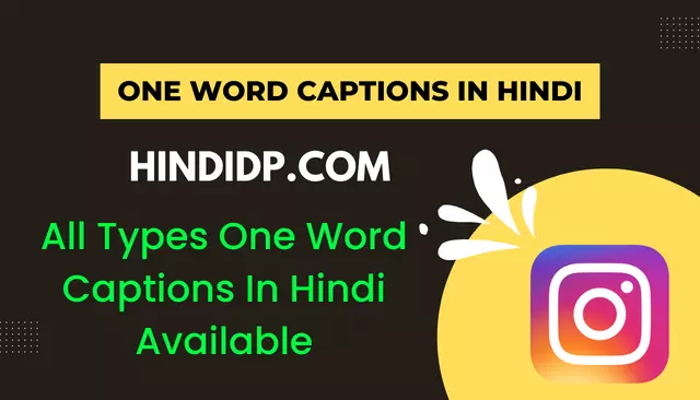 One Word Captions In Hindi